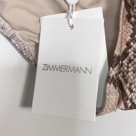 NWT ZIMMERMAN Bellitude snake-print one piece swimsuit - Picture 4 of 6